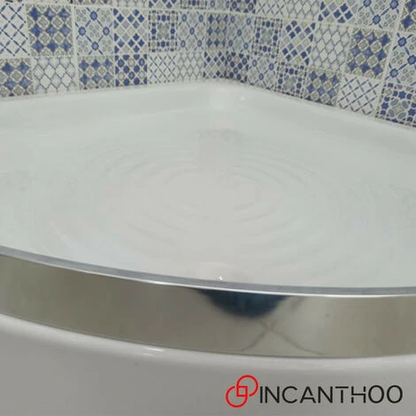 Piatto Doccia Semicircolare 90x90xh11 Cm Bianco In Ceramica 3 Piatto Doccia Semicircolare 90x90xh11 Cm Bianco In Ceramica - immagine 3