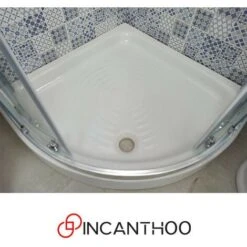 Piatto Doccia Semicircolare 90x90xh11 Cm Bianco In Ceramica 7 Piatto Doccia Semicircolare 90x90xh11 Cm Bianco In Ceramica -Stile Bagno 88230774 4