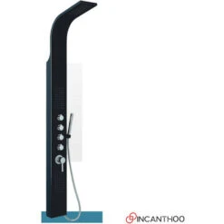 Pannello Doccia Multifunzione DANUBIO 166.5x15.5 Cm - Alluminio Verniciato Nero - Soffione - Getto Orizzontale -Stile Bagno 88231284 3