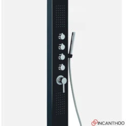 Pannello Doccia Multifunzione DANUBIO 166.5x15.5 Cm - Alluminio Verniciato Nero - Soffione - Getto Orizzontale -Stile Bagno 88231284 4