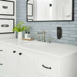 Dispenser Di Sapone Da Parete Dispenser Di Sapone Da Bagno Gel Doccia Detersivo Per Bucato Bottiglia Di Plastica Cucina Hotel Casa (nero) -Stile Bagno 88577830 5