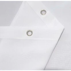 Tenda Da Doccia Alta 180 Cm, Tenda Da Doccia Bianca, Tessuto In Poliestere Resistente Alla Muffa, Lavabile In Lavatrice, Con 12 Occhielli In Metallo, 180 Cm Di Larghezza X 180 Cm Di Altezza -Stile Bagno 88578858 5