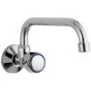 Rubinetto Lavello A Snodo A Muro Cromato Per Cucina E Lavanderia