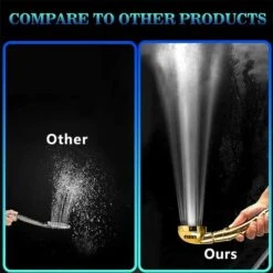 Soffione Doccia, Doccetta Univers 3 Modalità, Oro -Stile Bagno 88724535 5