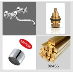 Schläfer 3460110 - Rubinetto Cucina Gruppo Lavello A Muro Manopola Antica Con Bocca Girevole A "S" Cromo -Stile Bagno 88764295 4