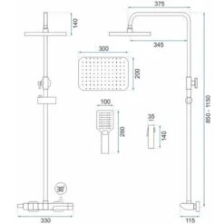 Set Doccia Con Termostato REA ROB Gold -Stile Bagno 88907775 5