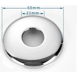 LITZEE21 Mm Morsetto In Acciaio Cromato Coperchio Foro Valvola Bocchetta 9,5 Mm Dimensioni (10 Pezzi) -Stile Bagno 88936842 3