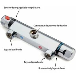 LITZEEMiscelatore Termostatico Per Doccia In Ottone Cromato Antiscottatura 38℃ Con Protezione Di Sicurezza Argento Per Bagno-4 Punti -Stile Bagno 88936964 5