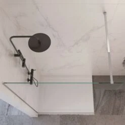 Parete Doccia 8 Mm Reversibile Altezza 195 Cm Profilo Inferiore Osiride, Seleziona Misura 70 -Stile Bagno 8958184 4