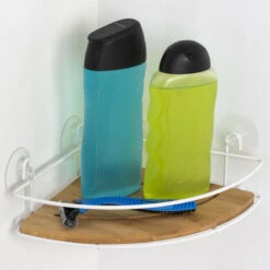Mensola Angoliera Da Bagno Montaggio A Parete Con Ventose Senza Fori Per Doccia -Stile Bagno 89586897 4
