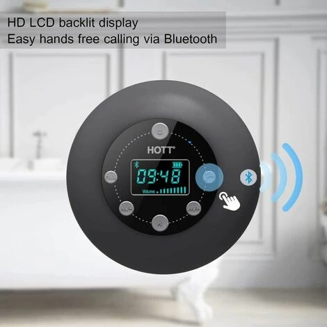 S602 Radio Portatile Per Doccia Altoparlante Bluetooth 5.0, Musica Dab Da Bagno Senza Fili Impermeabile 5 S602 Radio Portatile Per Doccia Altoparlante Bluetooth 5.0, Musica Dab Da Bagno Senza Fili Impermeabile - immagine 5
