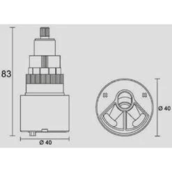 Cartuccia Di Ricambio Termostatica Compatibile Bossini Cice France Da 40 TH F Cartuccia -Stile Bagno 89684675 3