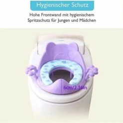 GTA Riduttore WC Per Bambini, Sedile WC Per Ragazzi E Ragazze, Cuscino Sedile WC Con Maniglia E Schienale, Adattatore Per Toilette Bambini (Rosa) -Stile Bagno 89727531 3