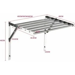 Appendiabiti A Parete, Stendibiancheria, Appendiabiti A Parete Espandibile, Acciaio Inossidabile Pieghevole Salvaspazio Può Essere Posizionato In Soggiorno, Bagno O Balcone,50cm -Stile Bagno 89814152 5