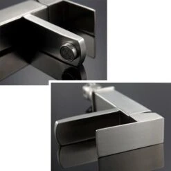 Rubinetto Monocomando Quadrato Per Lavabo Nichel Spazzolato -Stile Bagno 89939567 4