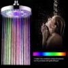 Soffione Doccia Con Led Rgb Rotondo Ø 22 Cm Per Cromoterapia Doccia Emozionale Doccetta Multicolore