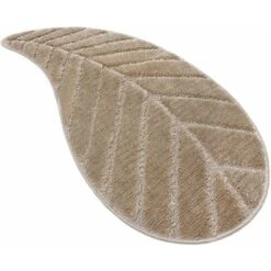 Tappeto Bagno Foglia Morbido Assorbente Camera Letto Scendi Doccia Antiscivolo 100% Made In Italy - Marrone