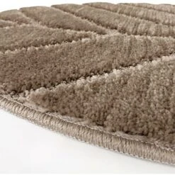 Tappeto Bagno Foglia Morbido Assorbente Camera Letto Scendi Doccia Antiscivolo 100% Made In Italy - Marrone -Stile Bagno 90566368 4