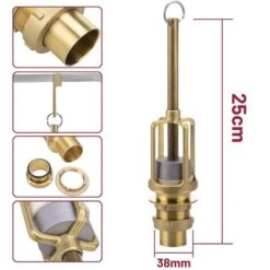 PrixPrime - Rubinetto Di Scarico Per Cassetta Alta Con Sistema Di Zavorra In Piombo -Stile Bagno 90822711 4