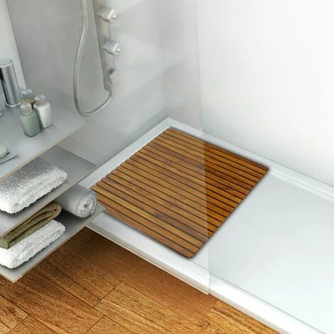 PrixPrime - Piattaforma Ideale Per Doccia E Bagno Dal Design Quadrato Di 71 X 71 Cm In Legno Di Teak Certificato 2 PrixPrime - Piattaforma Ideale Per Doccia E Bagno Dal Design Quadrato Di 71 X 71 Cm In Legno Di Teak Certificato - immagine 2