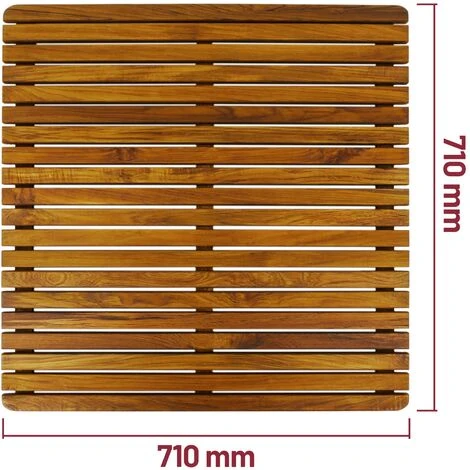 PrixPrime - Piattaforma Ideale Per Doccia E Bagno Dal Design Quadrato Di 71 X 71 Cm In Legno Di Teak Certificato 4 PrixPrime - Piattaforma Ideale Per Doccia E Bagno Dal Design Quadrato Di 71 X 71 Cm In Legno Di Teak Certificato - immagine 4