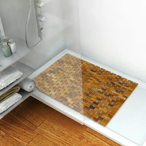 PrixPrime - Piattaforma Ideale Per Docce E Bagni Con Un Design Avvolgibile Di 75 X 50 Cm In Legno Di Teak Certificato 2 PrixPrime - Piattaforma Ideale Per Docce E Bagni Con Un Design Avvolgibile Di 75 X 50 Cm In Legno Di Teak Certificato - immagine 2
