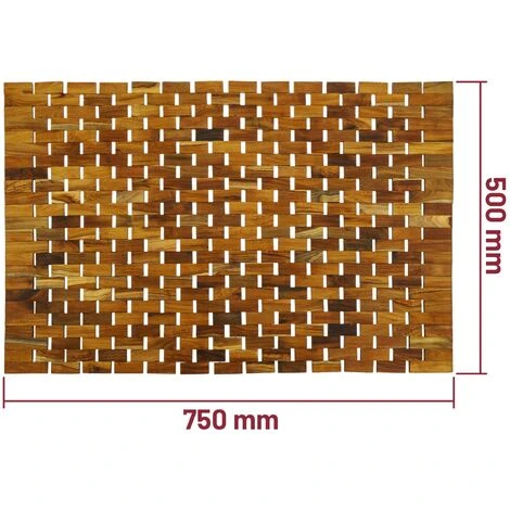 PrixPrime - Piattaforma Ideale Per Docce E Bagni Con Un Design Avvolgibile Di 75 X 50 Cm In Legno Di Teak Certificato 4 PrixPrime - Piattaforma Ideale Per Docce E Bagni Con Un Design Avvolgibile Di 75 X 50 Cm In Legno Di Teak Certificato - immagine 4