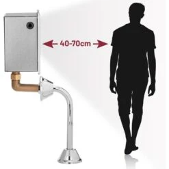 PrixPrime - Pulsante Di Scarico Con Sensore A Infrarossi Per WC O Orinatoi Con Ingresso Acqua Orizzontale -Stile Bagno 90823485 3