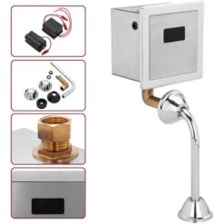 PrixPrime - Pulsante Di Scarico Con Sensore A Infrarossi Per WC O Orinatoi Con Ingresso Acqua Orizzontale -Stile Bagno 90823485 4