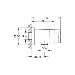 Grohe 26370000 Raccordo Erogatore, Grigio (Cromo) + Grohe 27704000 Euphoria Cube Raccordo Erogatore, Cromo -Stile Bagno 90904784 4