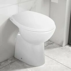 VIDAXL Wc Sospeso Con Design Senza Bordi 7 Cm Più Alto Ceramica Bianca