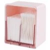 Pinsheng Scatola Per Cotton Fioc 2 Sezioni Con Coperchi Contenitore Per Cotton Fioc Bastoncini Di Cotone Per Bagno Toilette Home Office Desktop Storage (Rosa)