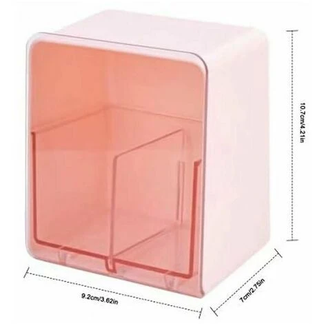 Pinsheng Scatola Per Cotton Fioc 2 Sezioni Con Coperchi Contenitore Per Cotton Fioc Bastoncini Di Cotone Per Bagno Toilette Home Office Desktop Storage (Rosa) 2 Pinsheng Scatola Per Cotton Fioc 2 Sezioni Con Coperchi Contenitore Per Cotton Fioc Bastoncini Di Cotone Per Bagno Toilette Home Office Desktop Storage (Rosa) - immagine 2