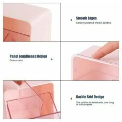 Pinsheng Scatola Per Cotton Fioc 2 Sezioni Con Coperchi Contenitore Per Cotton Fioc Bastoncini Di Cotone Per Bagno Toilette Home Office Desktop Storage (Rosa) 7 Pinsheng Scatola Per Cotton Fioc 2 Sezioni Con Coperchi Contenitore Per Cotton Fioc Bastoncini Di Cotone Per Bagno Toilette Home Office Desktop Storage (Rosa) -Stile Bagno 91725736 3