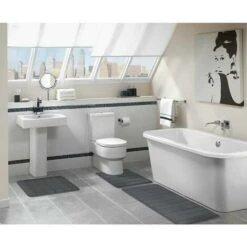 Tappetino Da Bagno In Memory Foam Assorbente E Antiscivolo Lavabile, Memory Foam, 40 X 120 Cm - Grigio -Stile Bagno 91726557 5