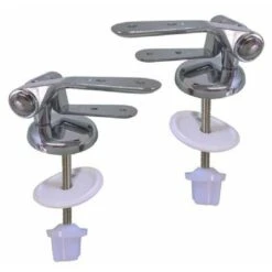 Coppia Di Cerniere Universali Per Wc Copriwc Coprivaso Sedile Ottone Cromato