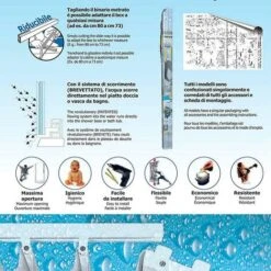 Box Doccia Angolare A Soffietto FERLIVING 80/60x80/60x185h Cm -Stile Bagno 91912759 4