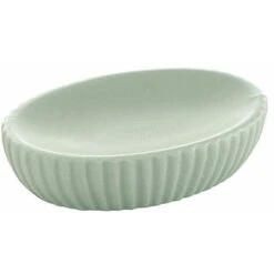 PORTASAPONE VERDE SALVIA IN CERAMICA MALVA