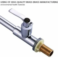 Rubinetto Per Lavello Da Cucina Ad Acqua Fredda Maniglia Singola Foro Singolo Foro Alto Montaggio Su Ponte Rubinetto Da Bar In Acciaio Inossidabile Per Cucina Esterna Giardino RV Facile Installazione -Stile Bagno 92044392 5