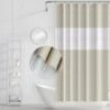Tenda Da Doccia Impermeabile Resistente Alla Muffa 1 Pezzo Con Ganci Tenda Da Doccia Facile Da Pulire Resistente Alla Muffa Per Bagno 180x200cm Impiombatura Beige