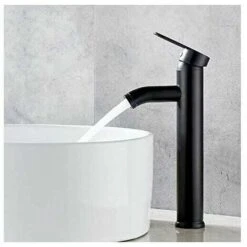 Rubinetto Per Lavabo Nero Rubinetto Per Bagno Di Alta Qualità E Resistente 32-42 Mm