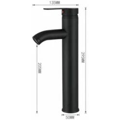 Rubinetto Per Lavabo Nero Rubinetto Per Bagno Di Alta Qualità E Resistente 32-42 Mm -Stile Bagno 92045183 5