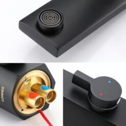 Lonheo Rubinetto Ad Infrarossi Automatico Con Sensore, Miscelatore Moderna Per Lavabo Bagno Nero -Stile Bagno 92594292 4