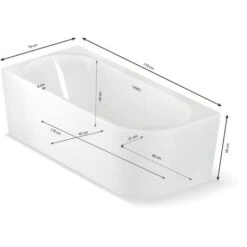 CAPRI GAUCHE, Vasca A Parete Sinistra L 170 X L 76 Cm -Stile Bagno 93423796 3