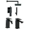 Set Completo Per Bagno Con Kit Doccia Nero Opaco Paini Venti KITVENTI4NO