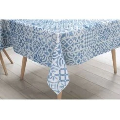 TOVAGLIA LIMA © In TELA CERATA Plastificata LAVABILE Idrorepellente In PVC MAIOLICA Mare Made In Italy Cm. 140x100 X4 Persone