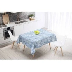 TOVAGLIA LIMA © In TELA CERATA Plastificata LAVABILE Idrorepellente In PVC MAIOLICA Mare Made In Italy Cm. 140x100 X4 Persone -Stile Bagno 93952518 4