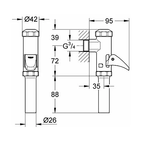 Grohe 37141000, Dal Sciacquone Automatico Per Wc 2 Grohe 37141000, Dal Sciacquone Automatico Per Wc - immagine 2