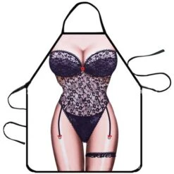 Grembiuli Divertenti 2 Pezzi Sexy Divertente Novità Grembiule Da Cucina Coppia Cintura Bavaglino Per Uomo Donna Cucina Casalinga Cucina Barbecue -Stile Bagno 94125956 4