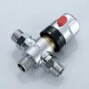 Valvola Miscelatrice Termostatica Controllo Temperatura G1/2" Valvola In Ottone Massiccio A 3 Vie Per Sistemi Doccia